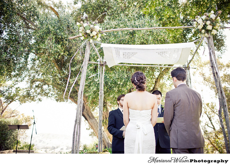 rustic chuppah at Upper Las Virgenes Canyon