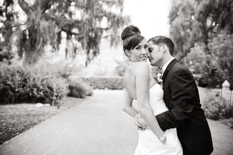 Bride and Groom garden photo