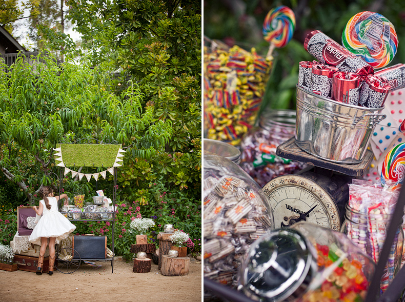 Candy cart reception decoration