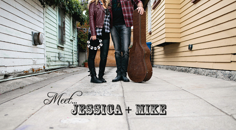 Engagement photos with guitar