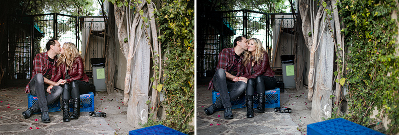 venice engagement photo on abbott kinney