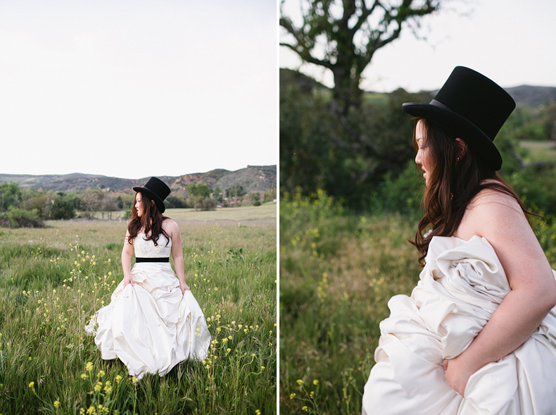 bride in a top hat