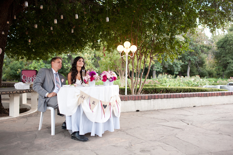 reception toast and sweetheart table