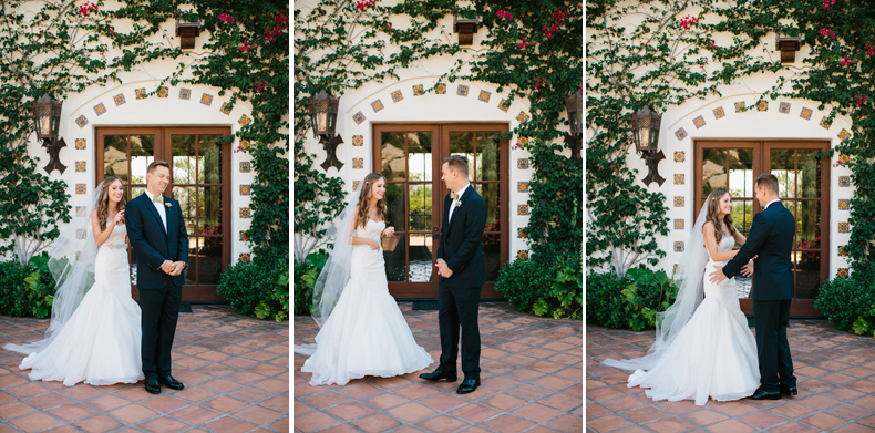 First Look photos with bride and groom in Simi Valley