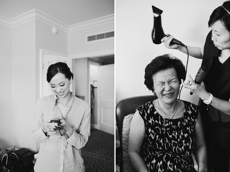 These are candid photos during bride getting ready time.