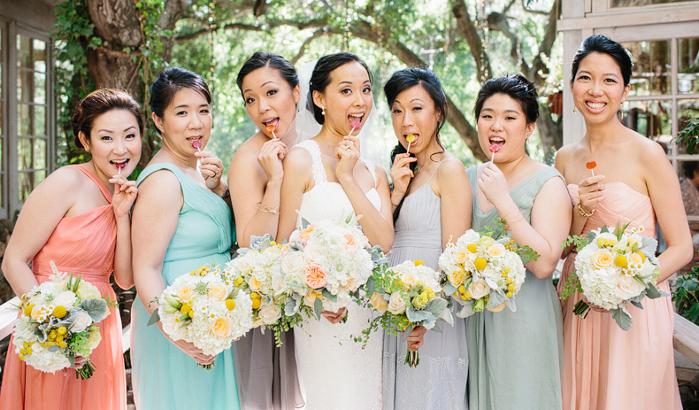 This is an adorable bride and bridesmaid photo.