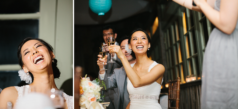 These are reactions to bridesmaid toasts.