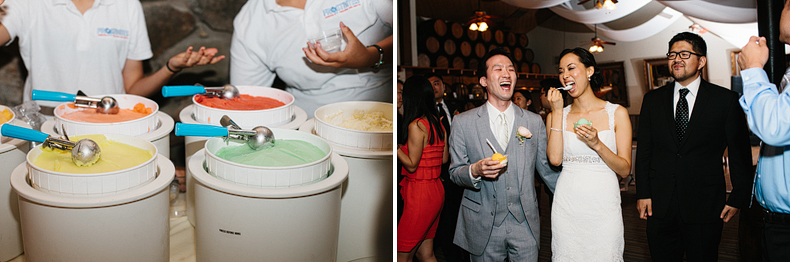 They had ice cream at the reception!