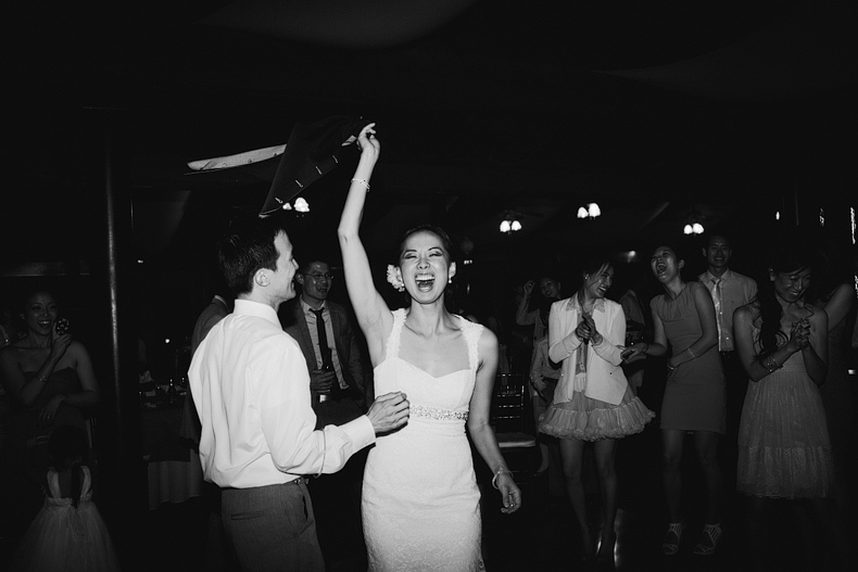 This is a photo of the bride dancing at the reception.