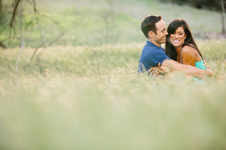 photograph of a sweet moment during engagement session