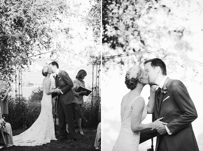 This is the first kiss at the end of the ceremony!