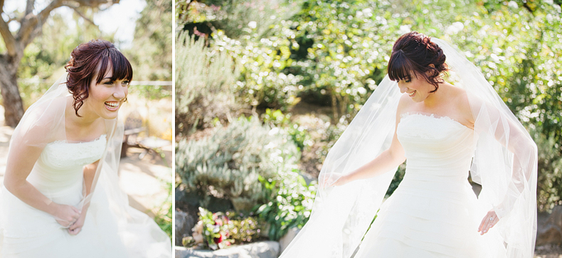 Bride and her gorgeous veil. 