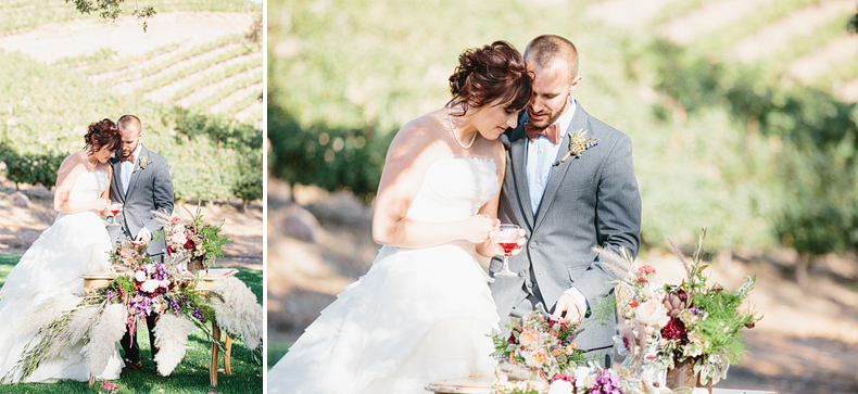 Taking communion as husband and wife. 