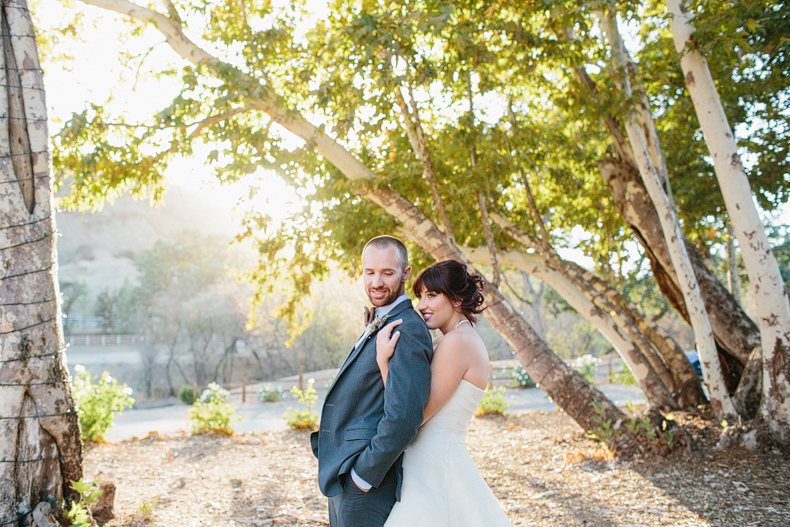 Wedding photographers dream light and couple. 