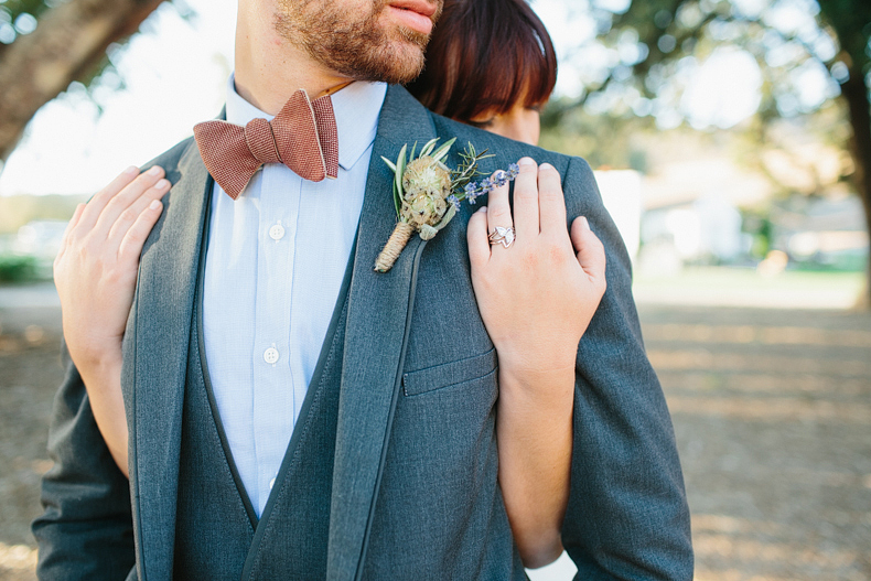 Killer bowtie on this groom!