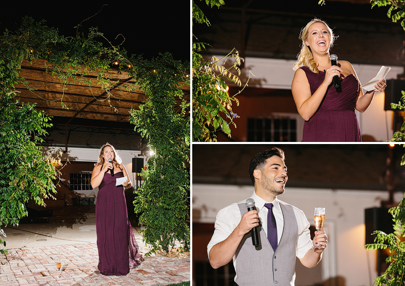Wedding party toasts!