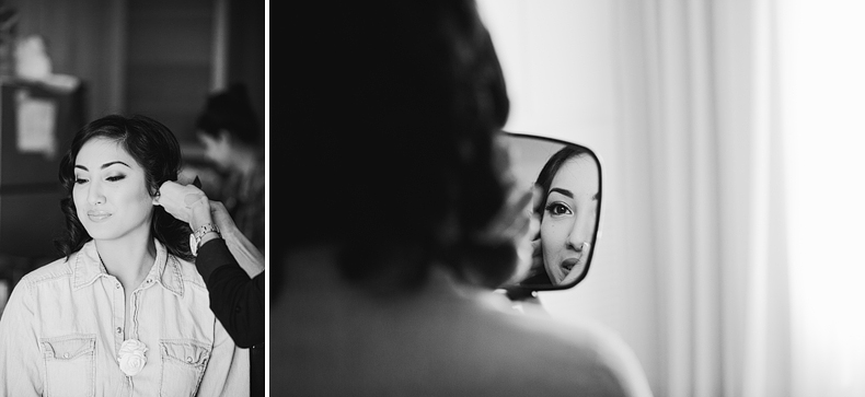 This is a cool mirror shot of Lois during getting ready.