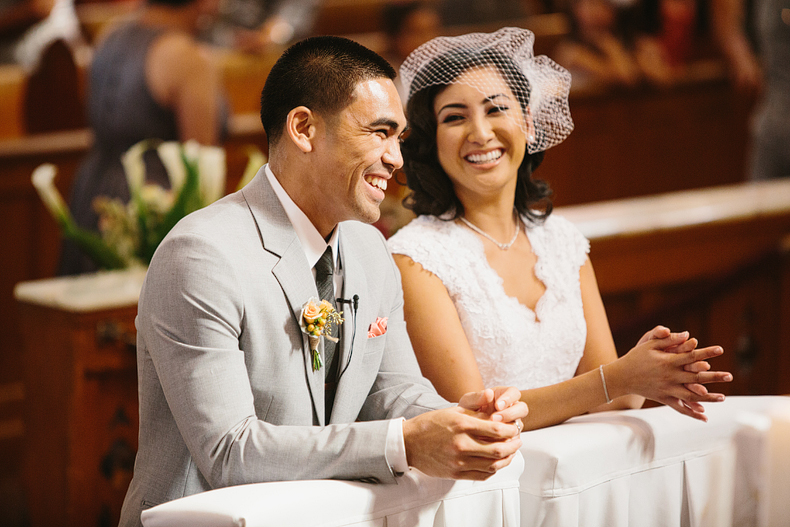 I love it when the bride and groom start joking and laughing with each other during communion.