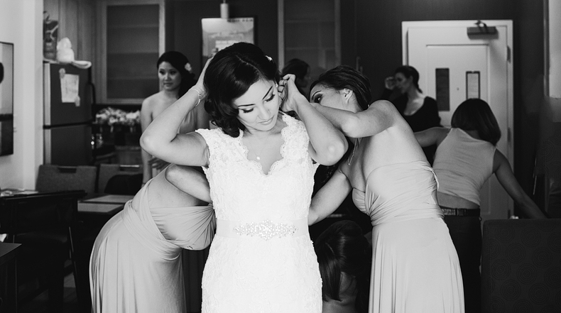 This is Lois getting ready for her Camarillo wedding.