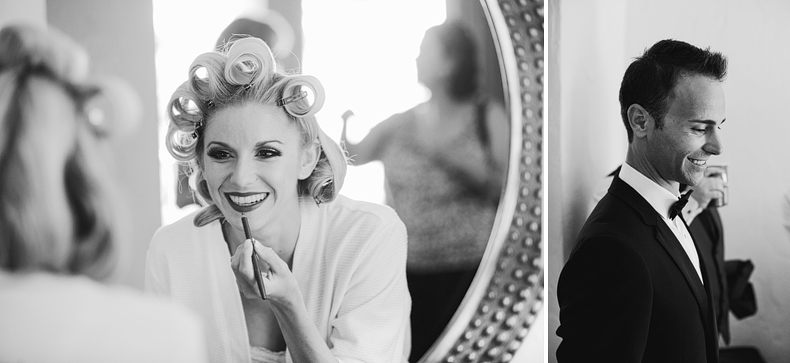 These are photos of the Bride and the Groom getting ready.