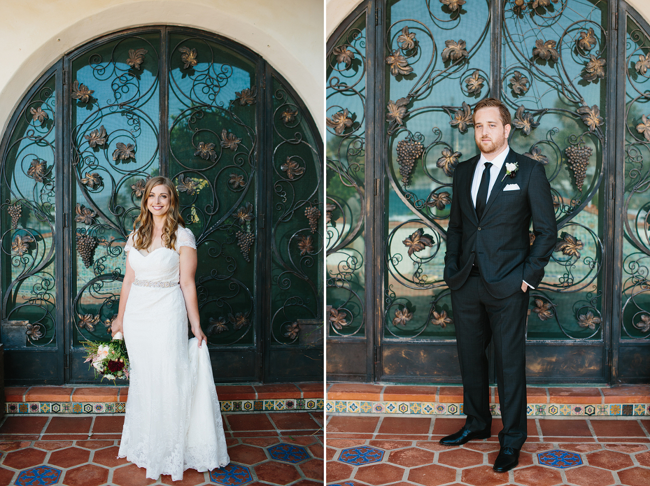 These are individual photos of Alix and Matt.