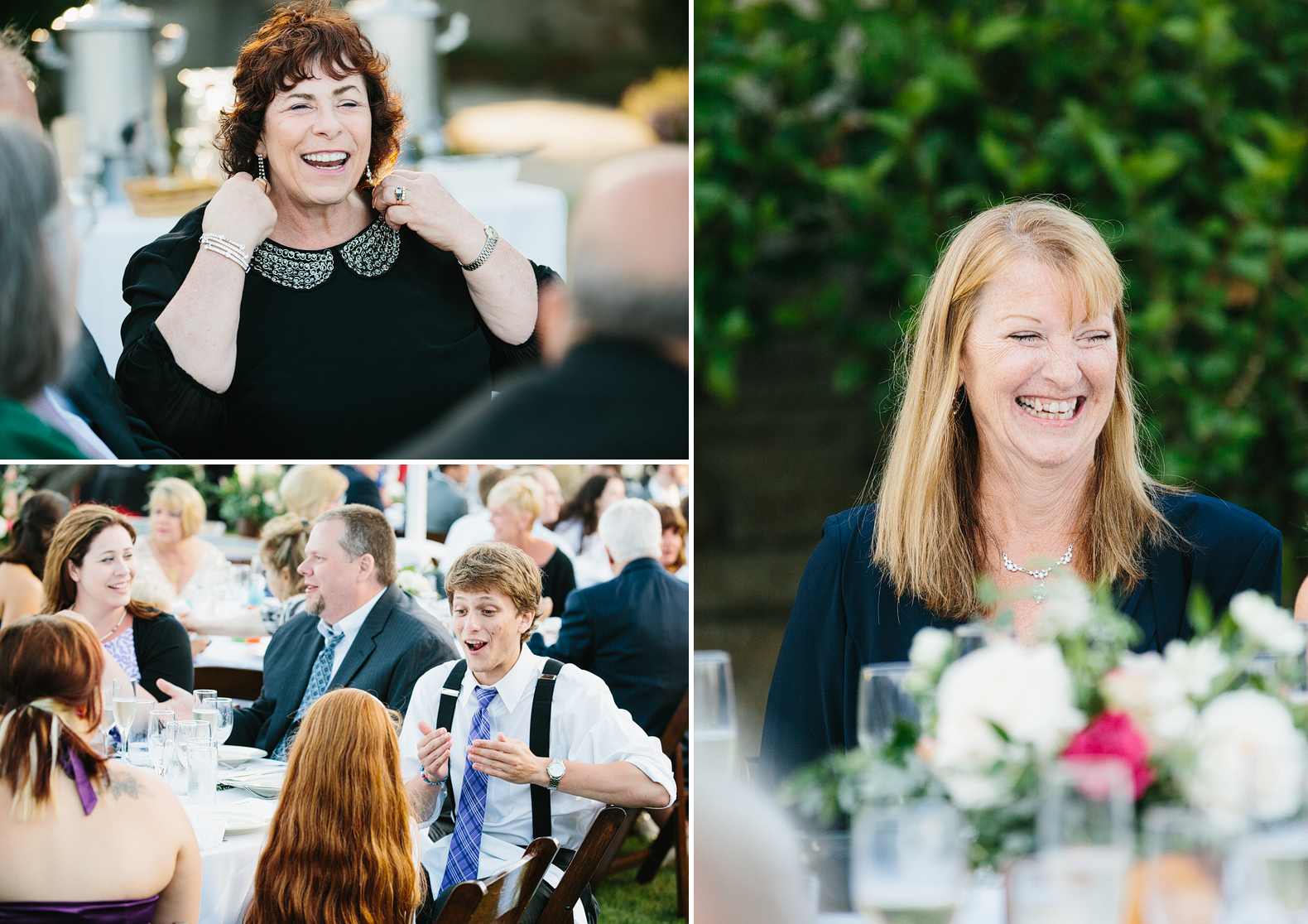 These are some of Alix and Matt's happy guests at their reception.
