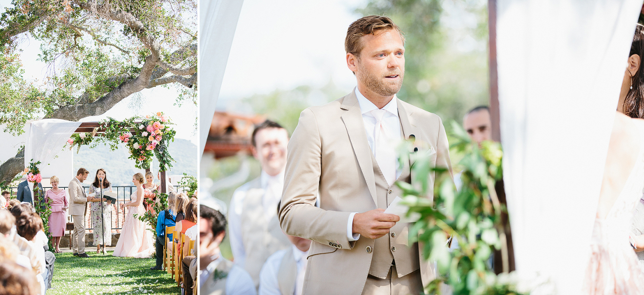 Drew saying his vows.