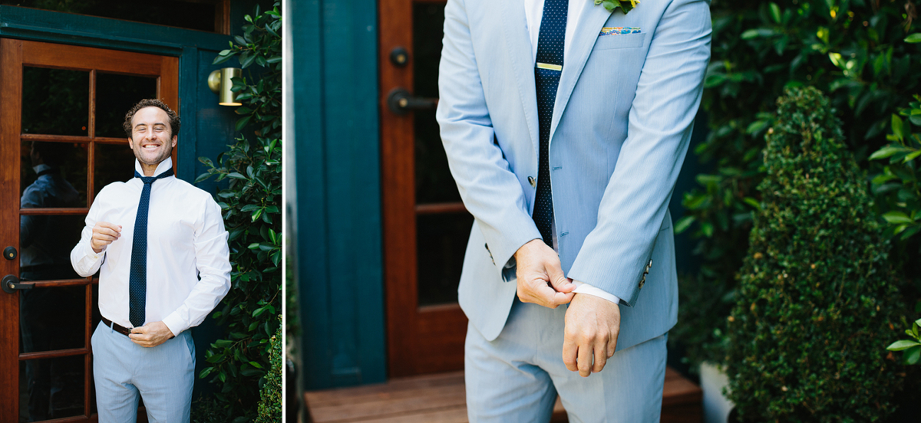 These are photos of Jason getting ready before the first look.