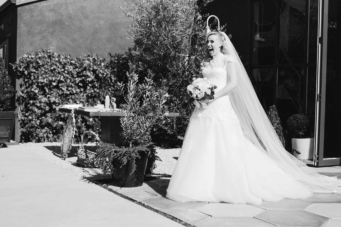 Sasha coming down the aisle.