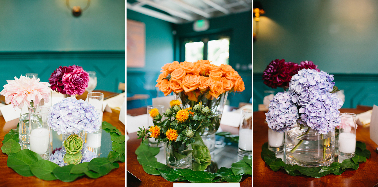 These are detail photos of the flowers at the reception.