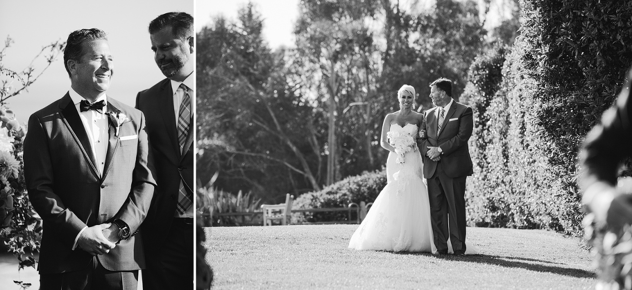 The best moment of every wedding is when the groom sees the bride coming down the aisle. 