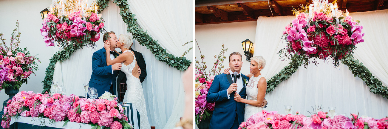 This is Rachel and Mike shortly after their grand entrance into their reception.