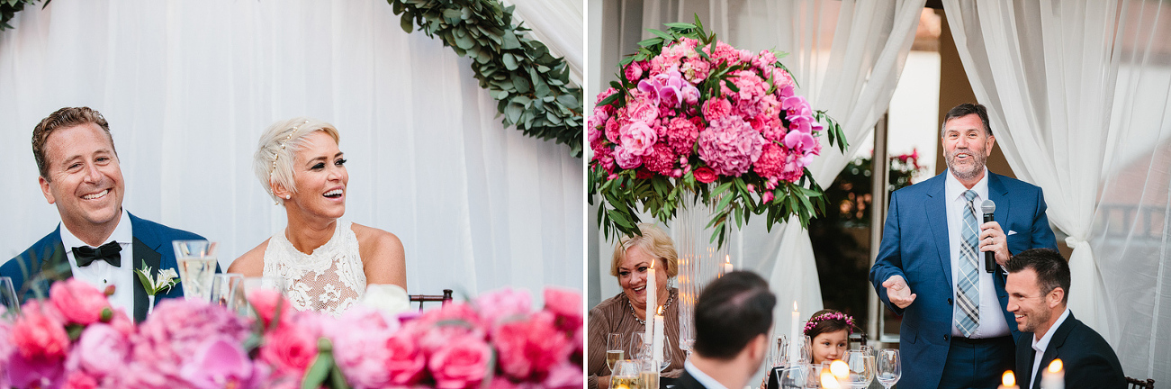 The toasts were pretty fantastic at this wedding as well.