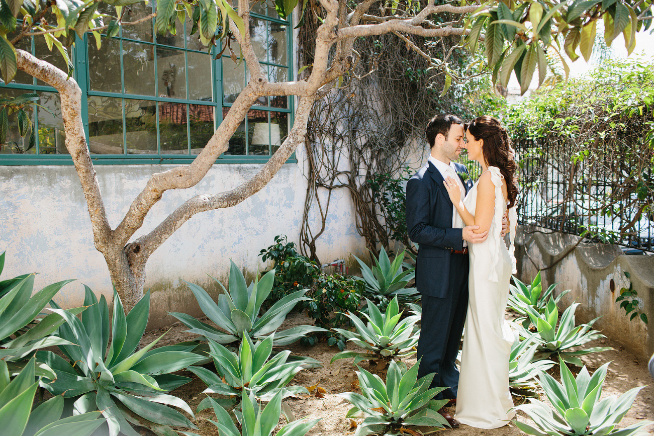 Andrew and Katy in a succulent garden at the museum. 