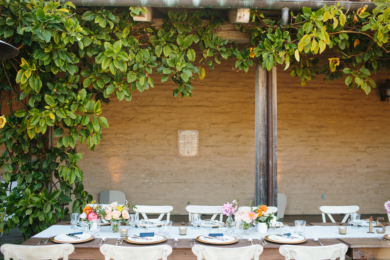 A photo of one of the reception tables. 