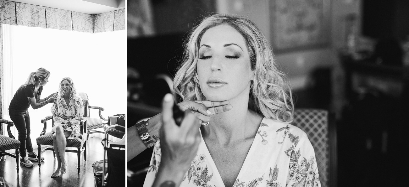 These are photos of Sidney getting her makeup done. 