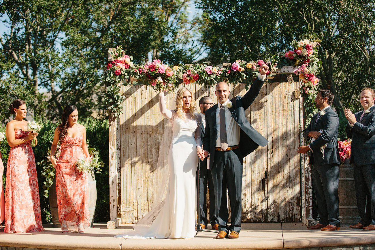 Sidney and Steve were very excited after their ceremony. 