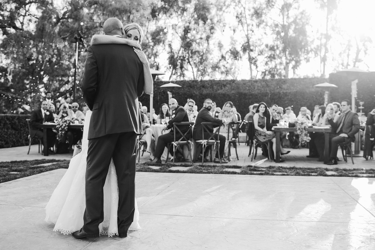 Here is a black and white photo of the first dance. 