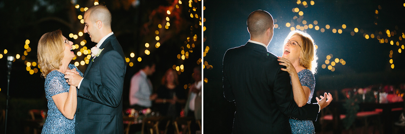 The groom also danced with his mom during the reception. 