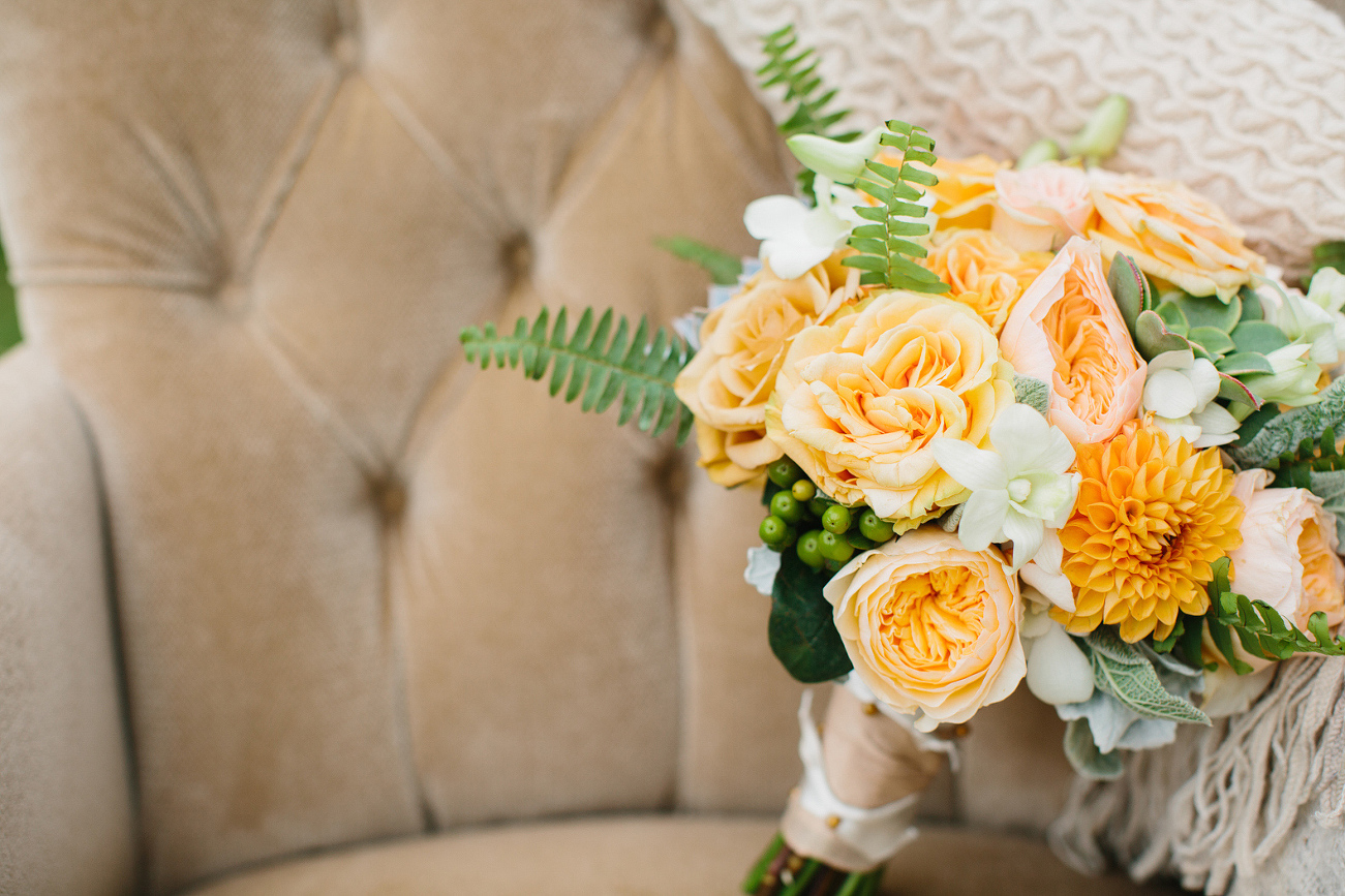 This is a photo of the bridal bouquet. 