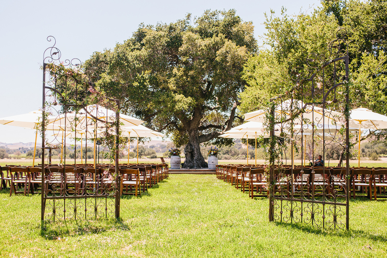 The ceremony site at Crossroads Estate. 