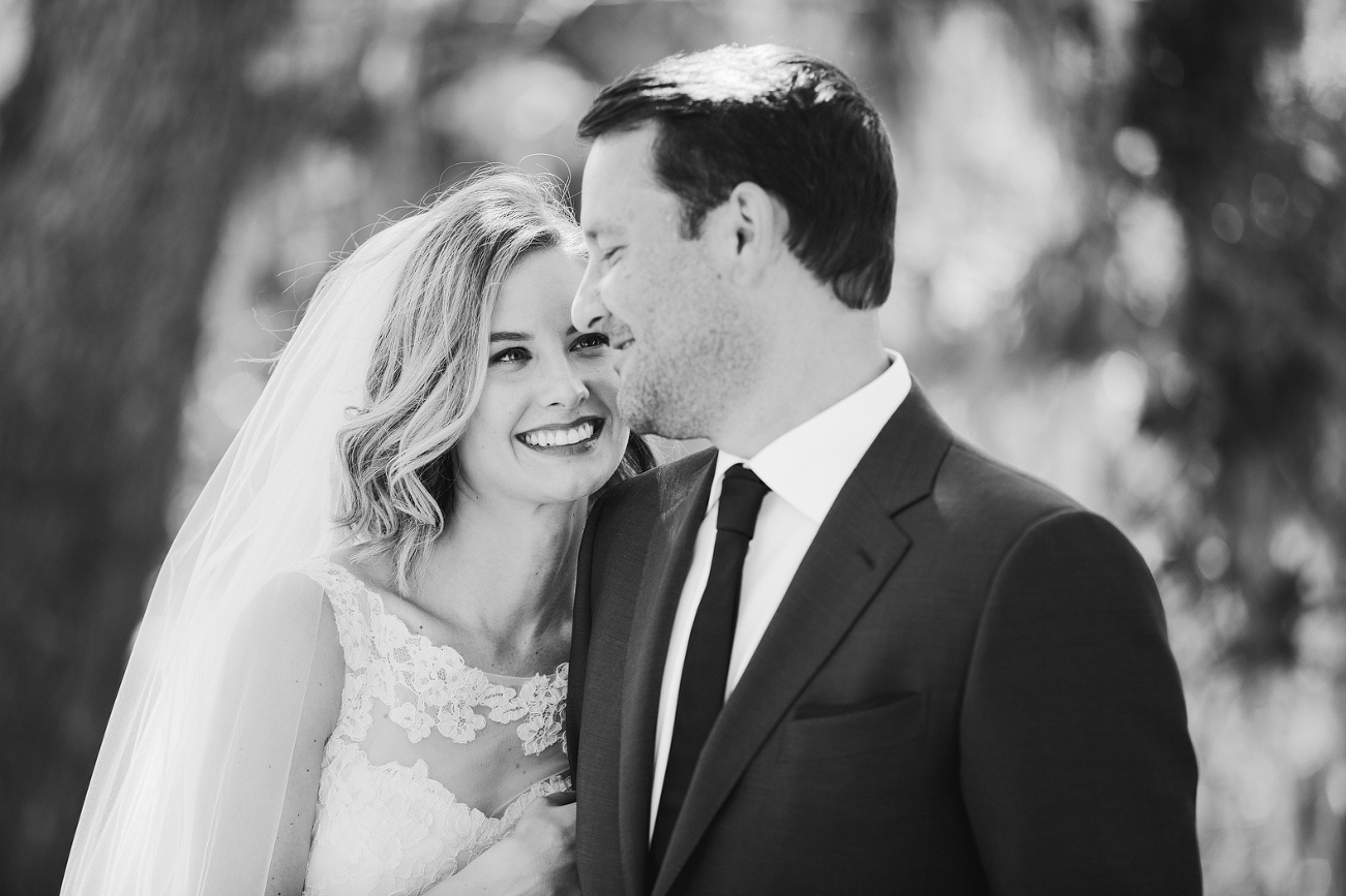 A sweet moment as the bride looks at the groom. 