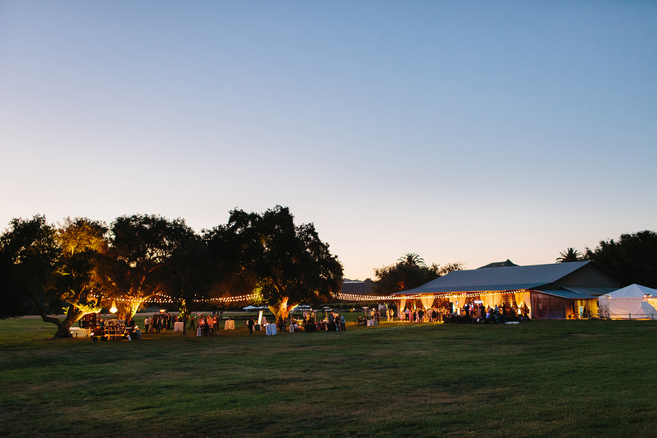 A photo of the outdoor reception area. 