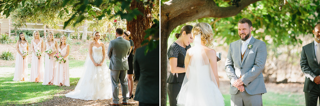 Brooke and Blake laughing during the ceremony. 