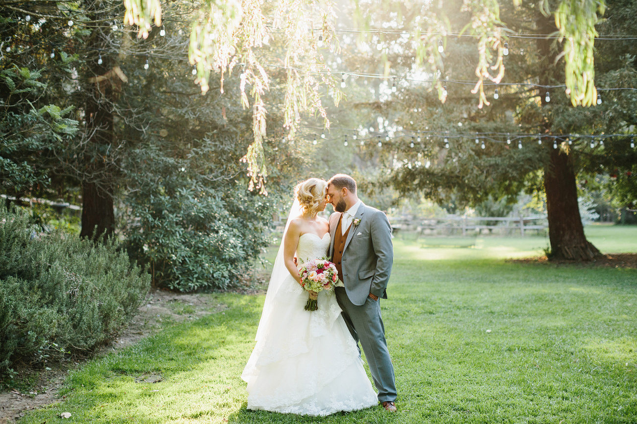 A sweet photo of the bride and groom. 