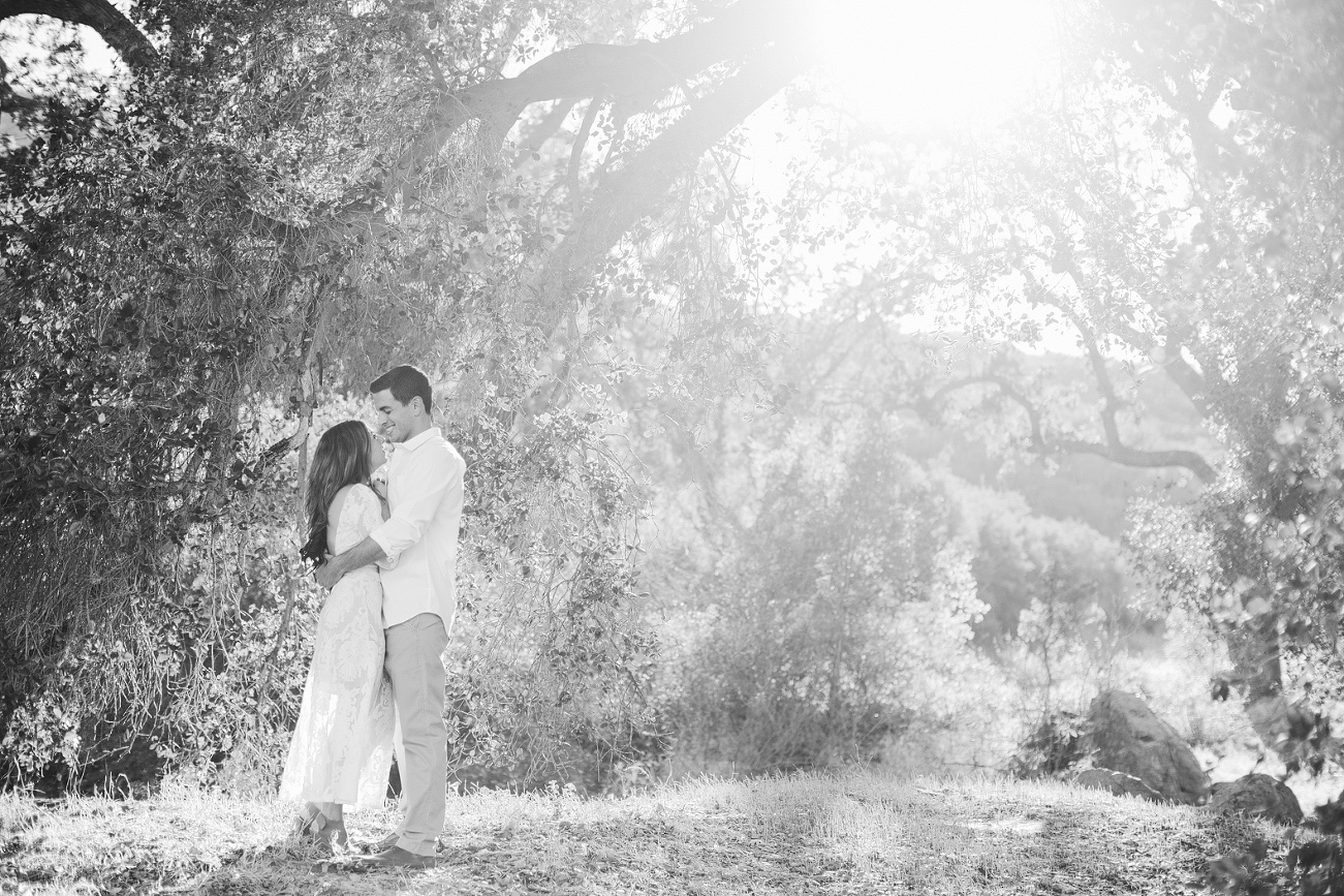 A cute photo of the couple smiling. 