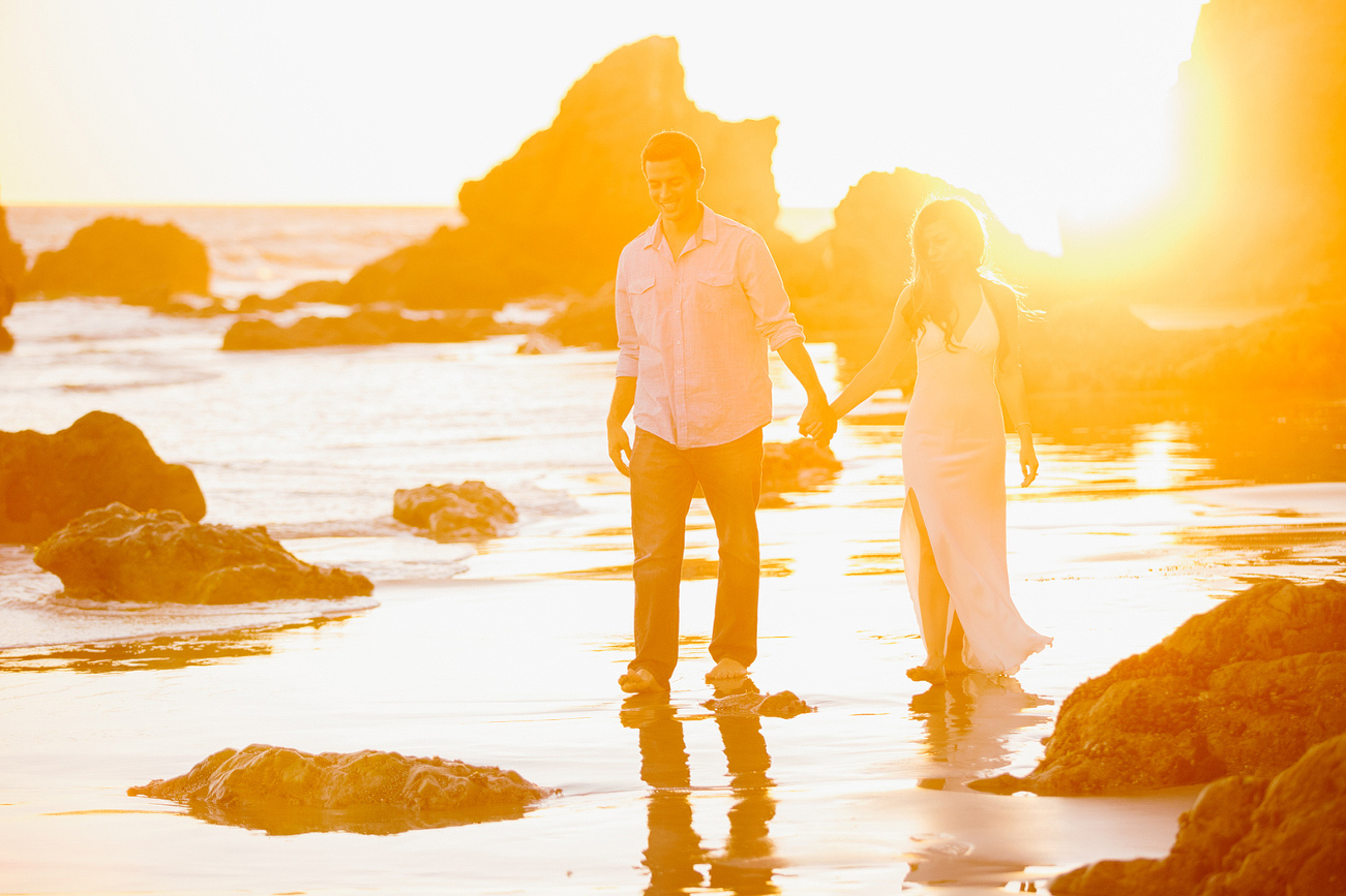 A beautiful photo of Sara and Sam on the beach. 