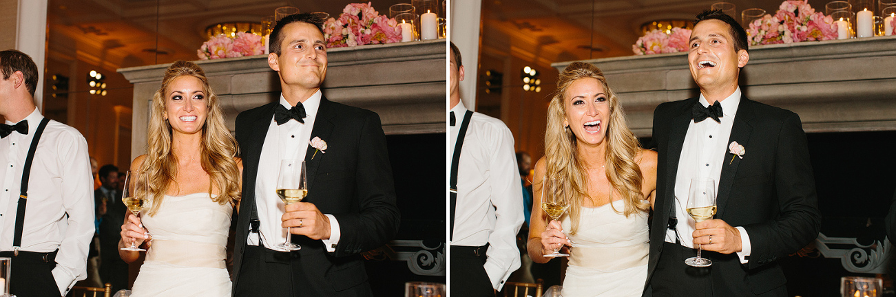 Jaclyn and Nick listening to the toasts. 