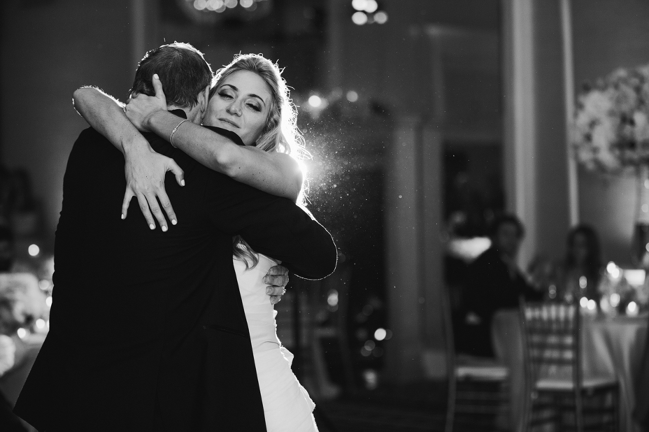 A special moment between the bride and her dad. 