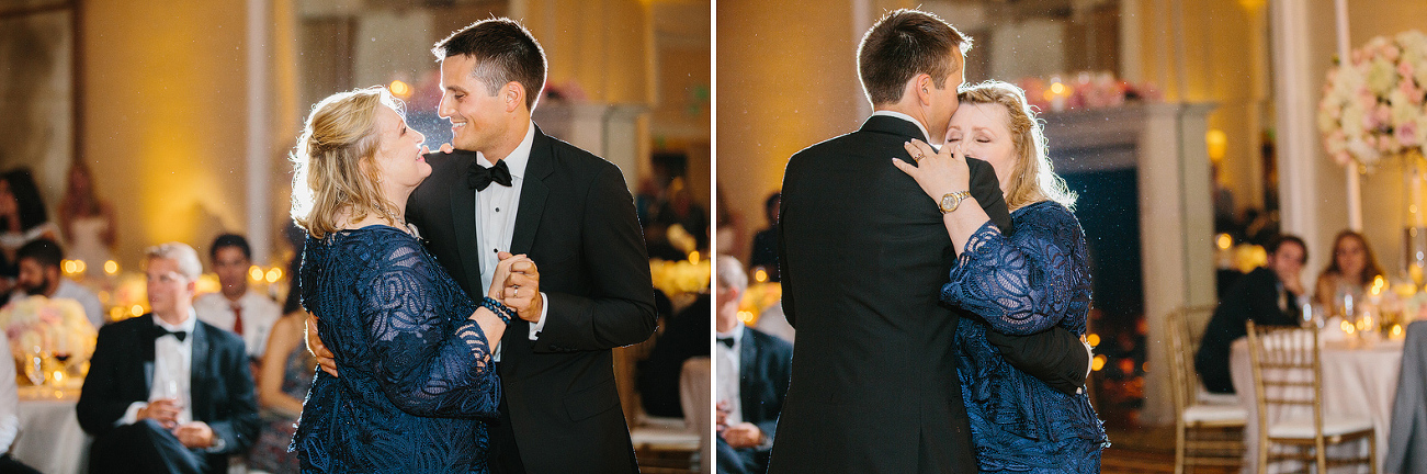 The groom also danced with his mom. 
